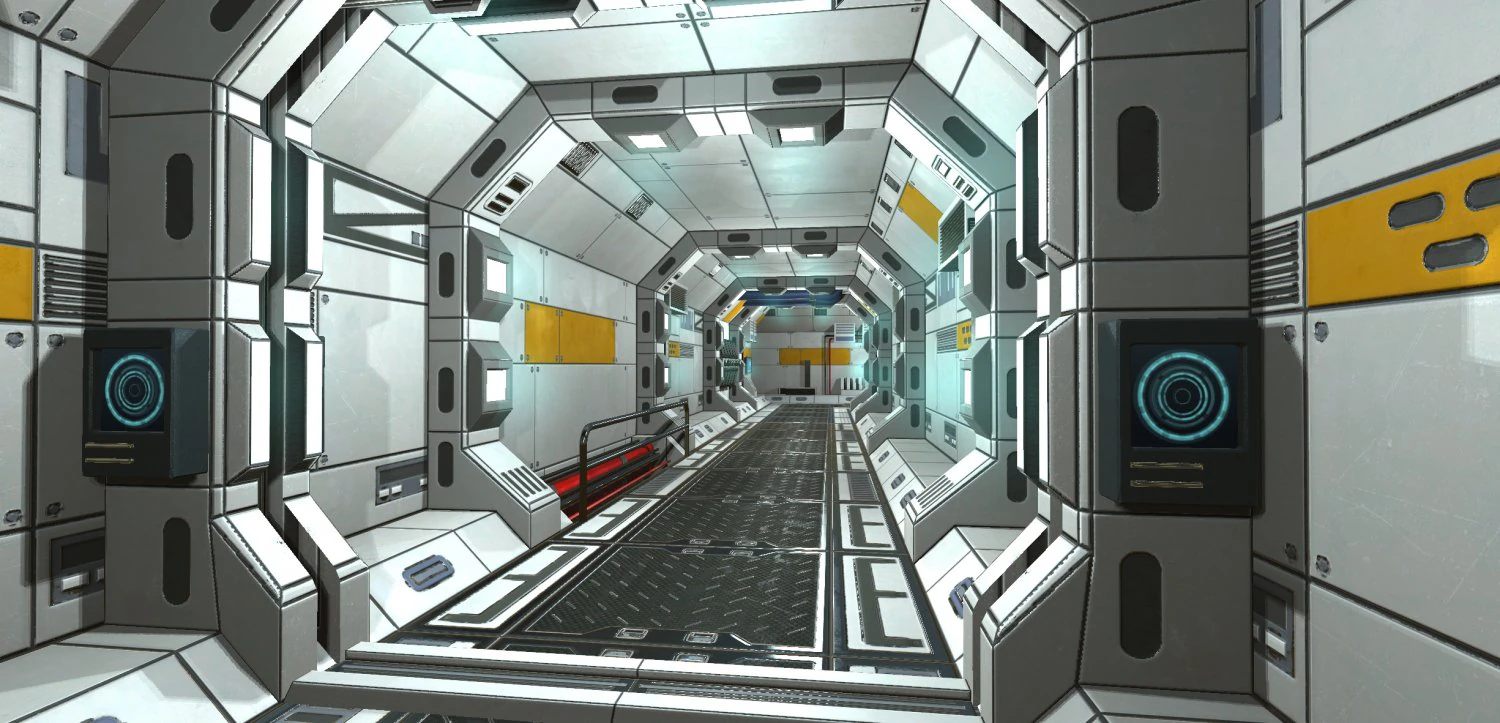 scifi corridor set 3D Model .c4d .max .obj .3ds .fbx .stl .blend 