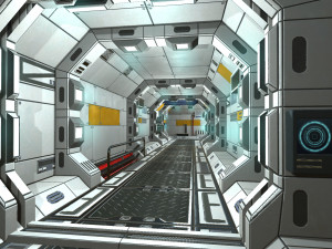 scifi corridor set Modèle 3D