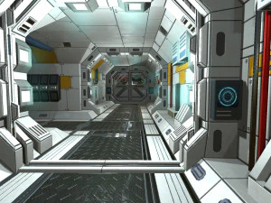 scifi corridor set 3D Model