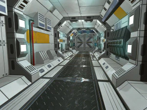 scifi corridor set 3D Model