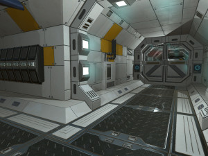 scifi corridor set Model 3D