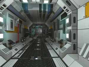 scifi corridor set 3D Model