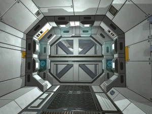 scifi corridor set 3D Model