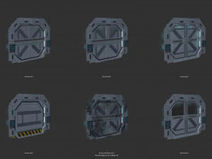 scifi corridor set 3D Model
