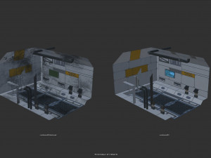 scifi corridor set Model 3D