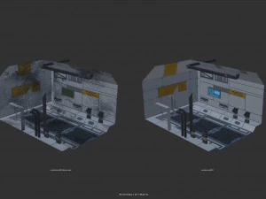 scifi corridor set 3D Model