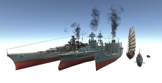 old ship set 3D 모델 .c4d .max .obj .3ds .fbx .stl .blend 
