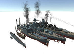 old ship set 3D 모델