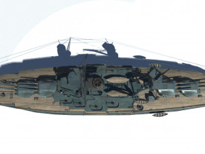 old ship set 3D 모델