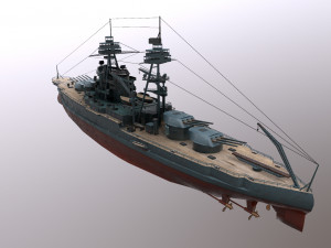 old ship set 3D 모델