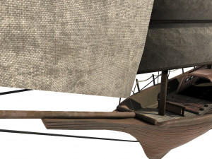 old ship set 3D 모델