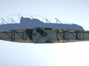 old ship set 3D 모델