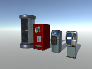 modern street props 3D Model