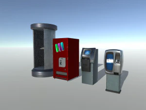 modern street props 3D Model