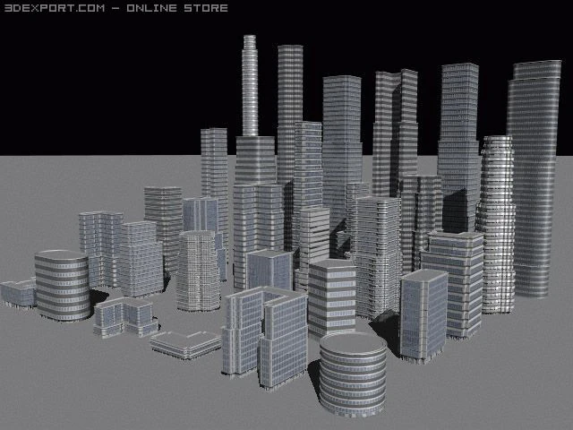 section de la ville Modèle 3D .c4d .max .obj .3ds .fbx .stl .blend 