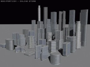 城市部分 3D 模型