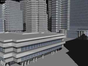 section de la ville Modèle 3D