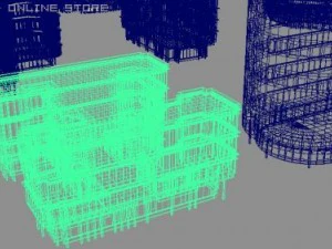 section de la ville Modèle 3D