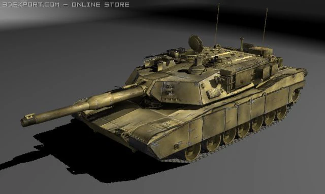 エイブラムス戦車 3Dモデル .c4d .max .obj .3ds .fbx .stl .blend 