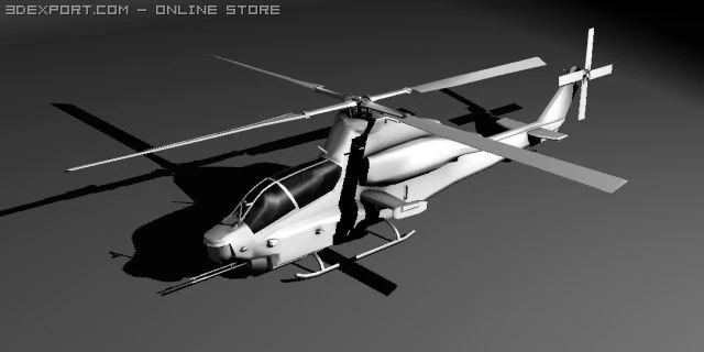 ah 1z viper 3D Model .c4d .max .obj .3ds .fbx .stl .blend 