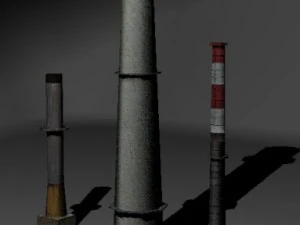 煙突セット 3Dモデル
