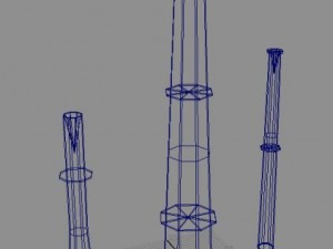 chimney set 3D Modell