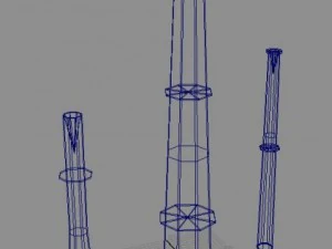 chimney set 3D Model
