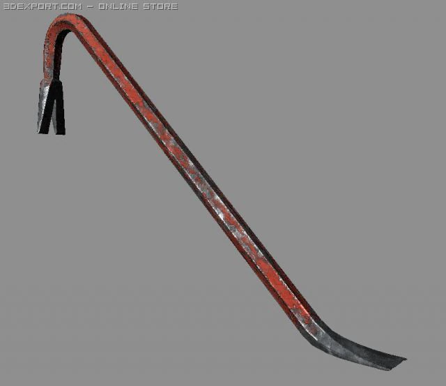 crowbar 3D Model .c4d .max .obj .3ds .fbx .stl .blend 