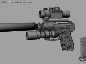 walter pistol Modèle 3D