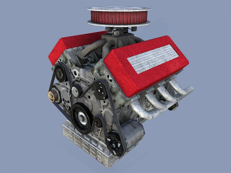 car engine 3D Model .c4d .max .obj .3ds .fbx .stl .blend 