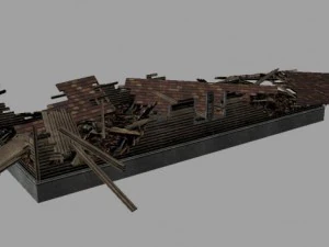 разрушенный дом 3D Модель