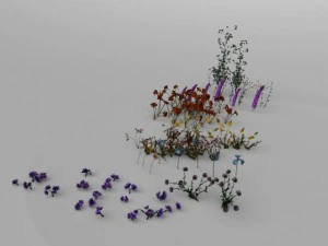 flower set 3D Model