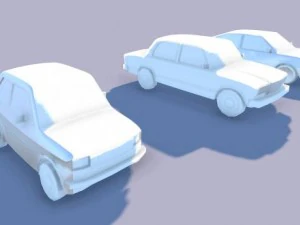 केजीएसटी कारों का सेट 3D मॉडल