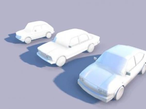 набір автомобілів kgst 3D Модель