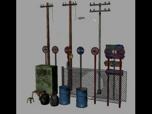 elementi stradali Modello 3D