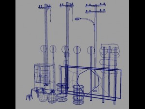street elements 3D 模型