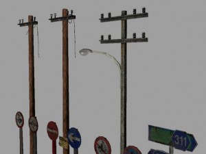 street elements 3D 模型