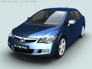 honda civic Modello 3D