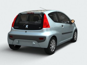 peugeot 107 3D 模型