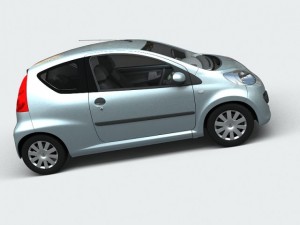 peugeot 107 3D 模型