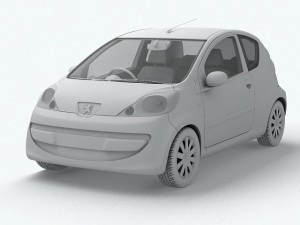 peugeot 107 3D 模型