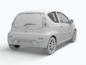 peugeot 107 3D 模型