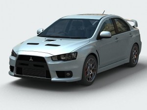 mitsubishi lancer evolution x Modello 3D