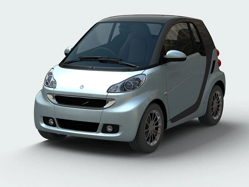 smart car 3D Model .c4d .max .obj .3ds .fbx .stl .blend 