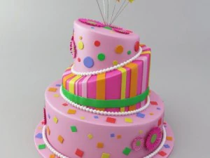 tort urodzinowy Model 3D