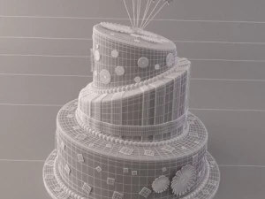 tort urodzinowy Model 3D