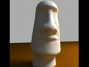 moai statue Model 3D