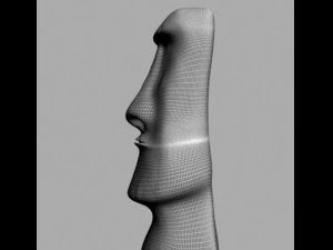 moai statue 3D Model