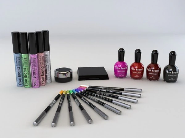 collection de maquillage cosmétiques Modèle 3D .c4d .max .obj .3ds .fbx .stl .blend
