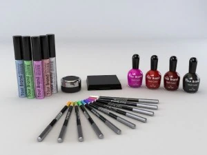 collezione di cosmetici per il trucco Modello 3D